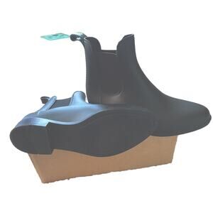 Rain Boots BLK Ankle Just Fab Sz 8